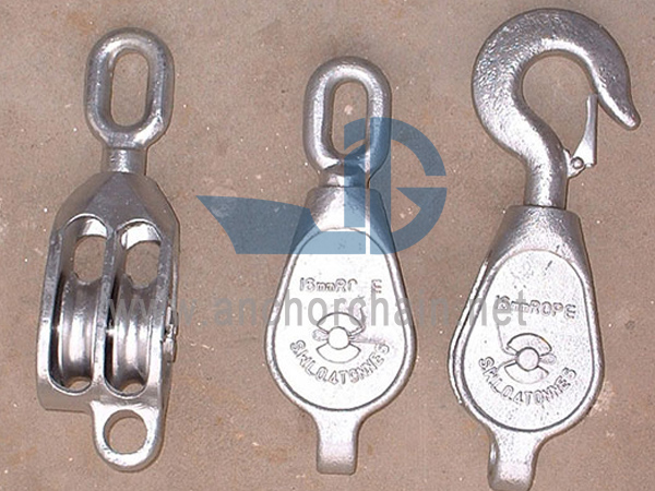Ròng rọc GMI bằng thép mạ kẽm với bánh xe đôi