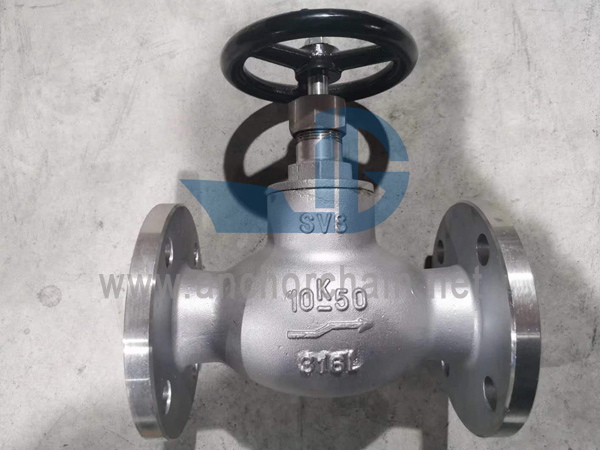Van cầu kiểm tra trục vít bằng thép không gỉ 16K SCS16 JIS F 7409