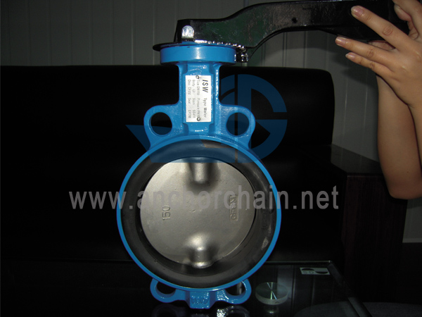 Van bướm lượn sóng bằng gang đúc hàng hải JIS F7480 5K 10K 16K (Hoạt động đòn bẩy)