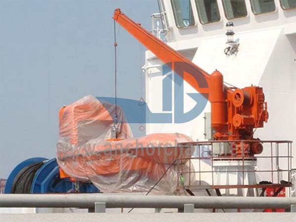 Cánh tay đơn thủy lực Liferaft Davit